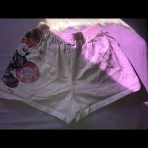 vintage Mickey Mouse jean shorts.
